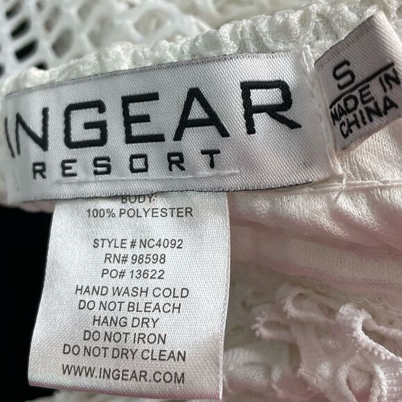 Ingear Coverup Pants White Mesh Open Leg Small - Picture 6 of 6
